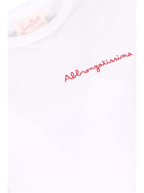 T-shirt Emilie in cotone con ricamo Abbronzatissima Mc2 Saint Barth | EMI000109789L